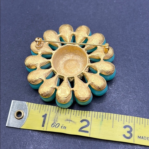 RARE! Vintage Givenchy flower brooch - Picture 5 of 6